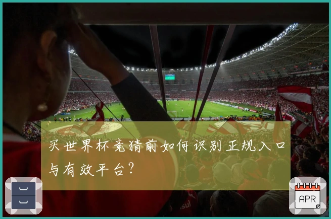 买世界杯竞猜前如何识别正规入口与有效平台？